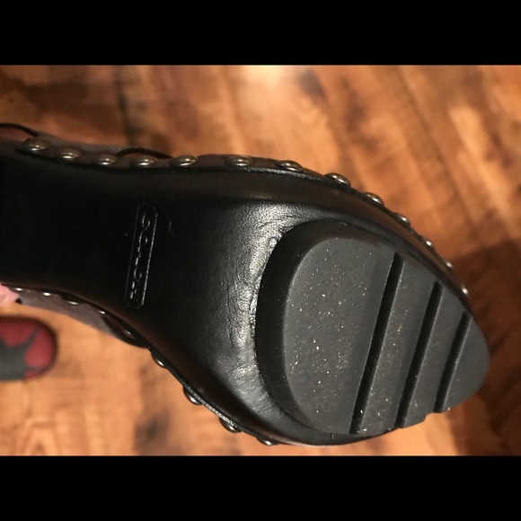 Coach poppy metallic leather mule. Never worn - Picture 2 of 5